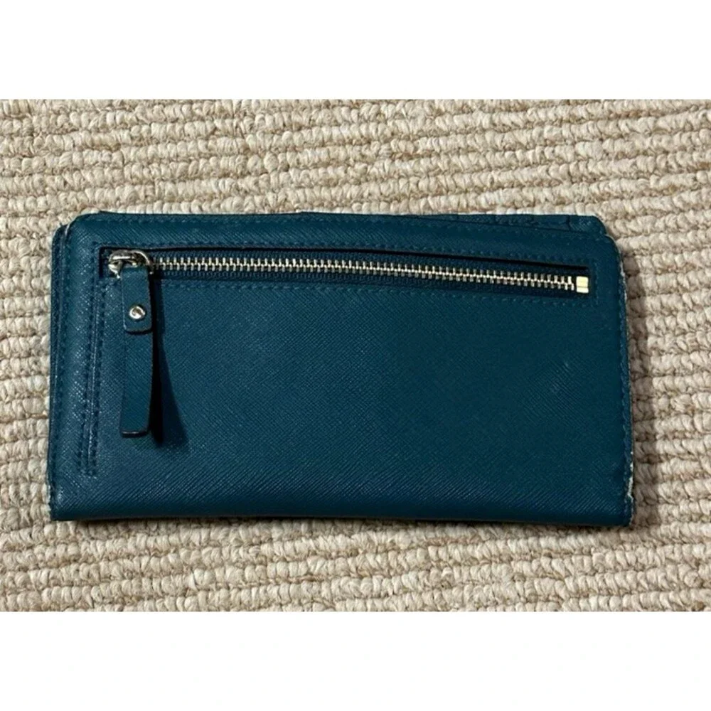 Kate Spade Bifold Wallet Hunter Green Classic Iconic card holder